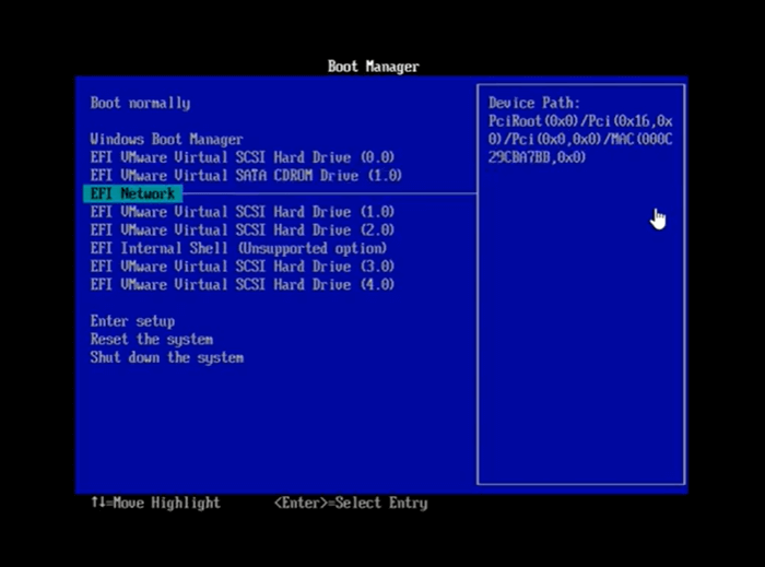 التمهيد من قرص التثبيت