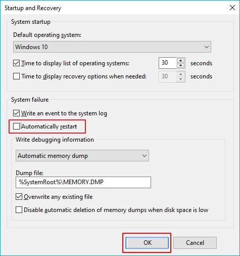 إلغاء إعادة التشغيل تلقائيًا