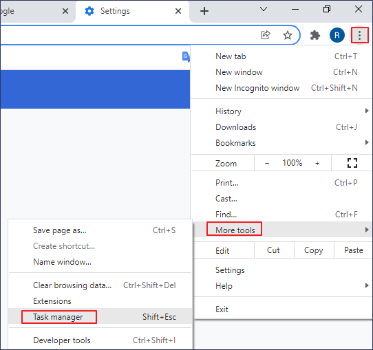 مدير مهام الكروم