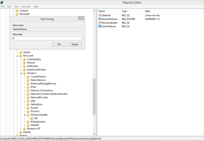 إصلاح رمز الخطأ 0x800f0954 - تجاوز خادم WSUS 2