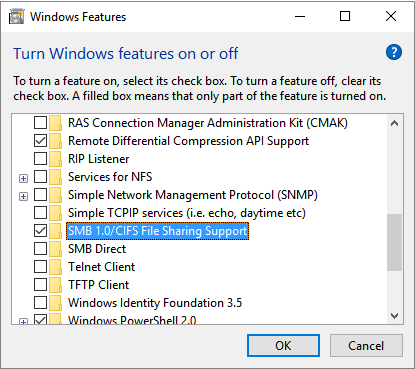 إصلاح محرك أقراص الشبكة لا يظهر - قم بتشغيل ميزات SMB