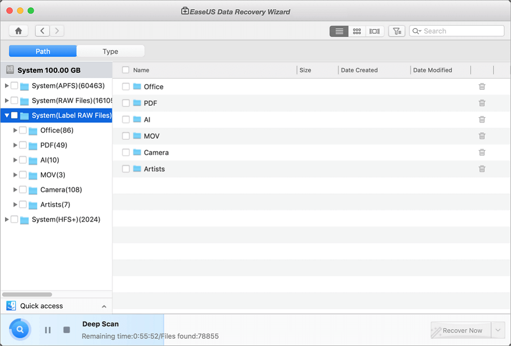 ابدأ الفحص على جهاز ماك