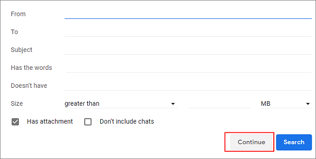 تحرير لإزالة البريد الإلكتروني من عامل التصفية