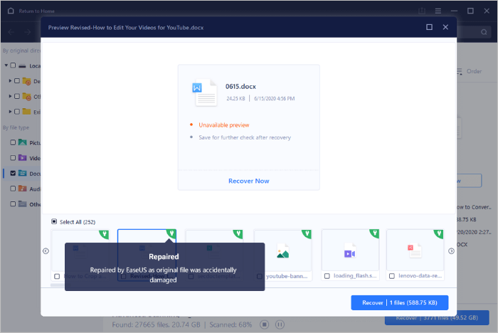 معاينة وحفظ