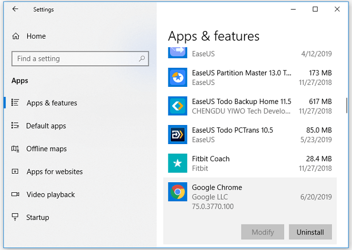 إلغاء تثبيت البرنامج