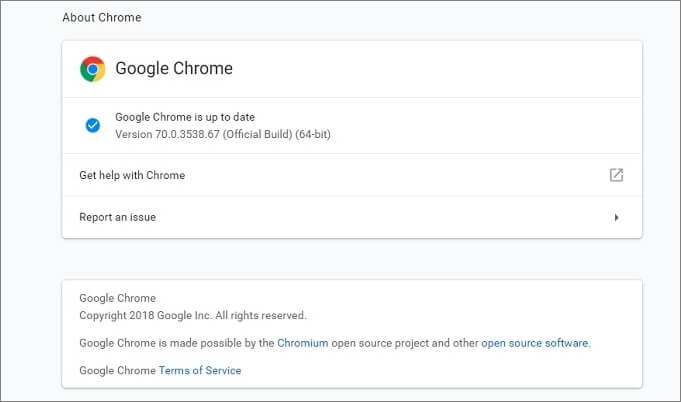 تحديث المتصفح