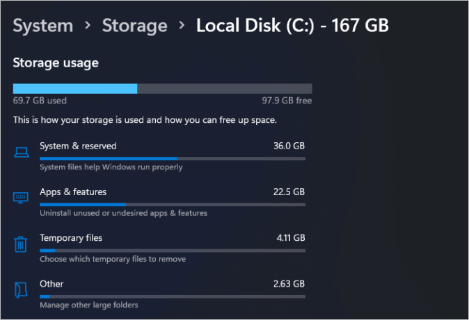 حجم ترقية Windows 11 - نظرة عامة