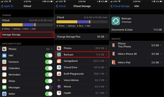 تحقق مما إذا تم نسخ iPhone احتياطيًا
