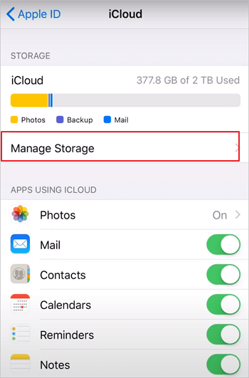 تحسين تخزين iPhone
