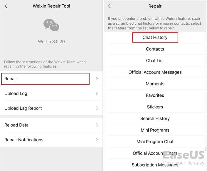 كيف يمكنني استعادة سجل دردشة WeChat المفقود من iphone / android-2
