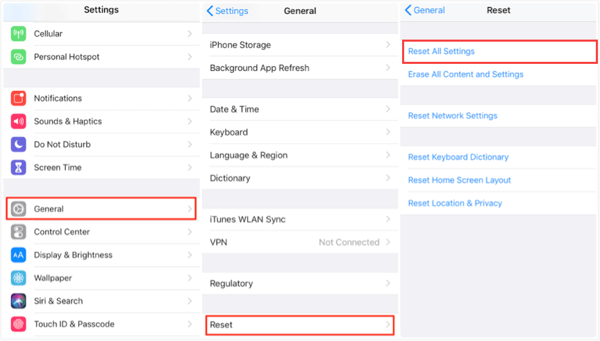 إعادة تعيين iPhone عبر iCloud