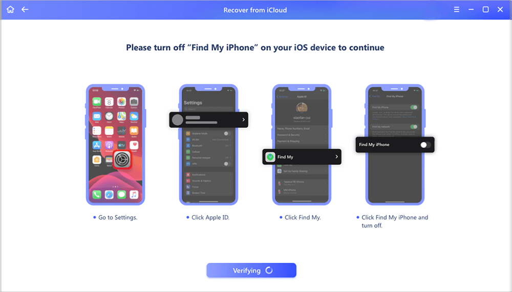 استعادة البيانات من iCloud2