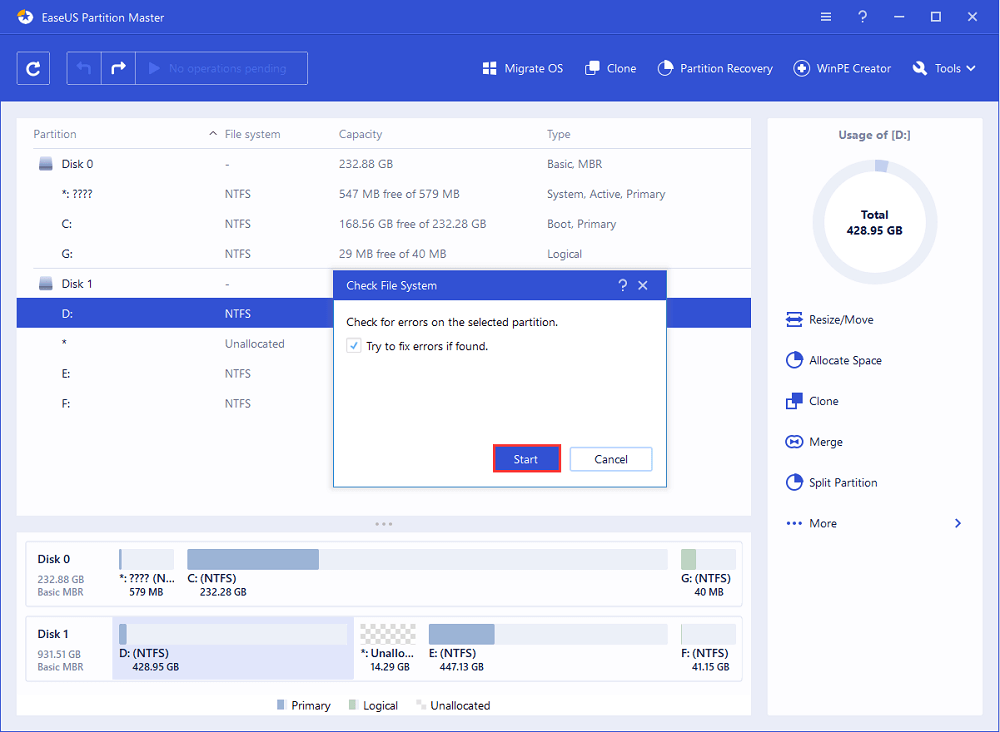 فحص القسم - الخطوة 2