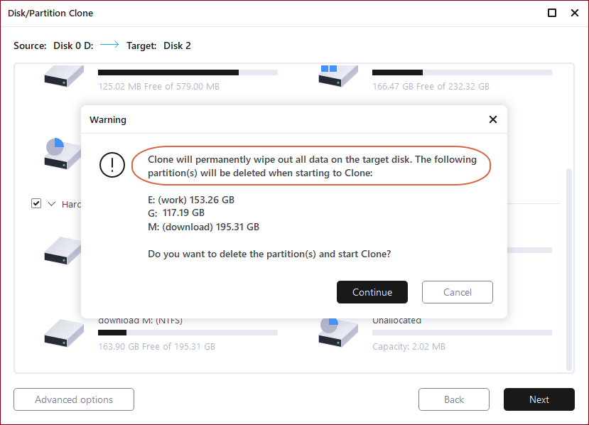 partition clone step4