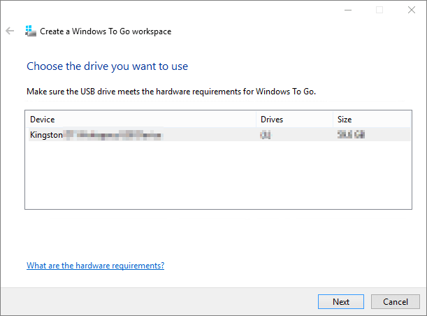install windows 10 on USB/external hard drive -3