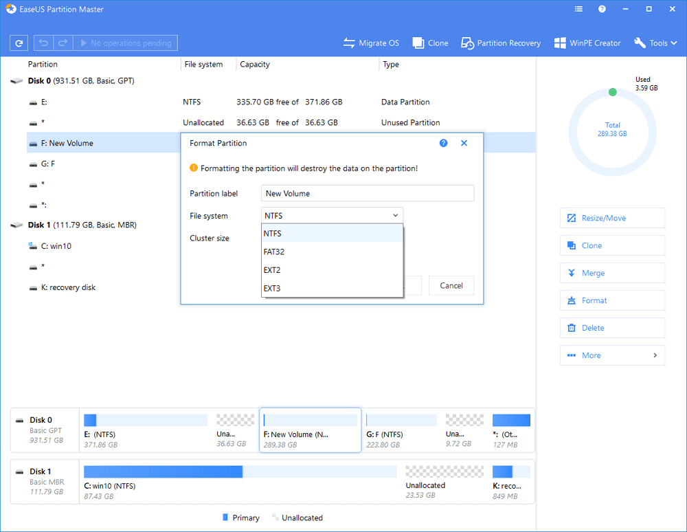 الخطوة2-تهيئة قسم القرص الصلب