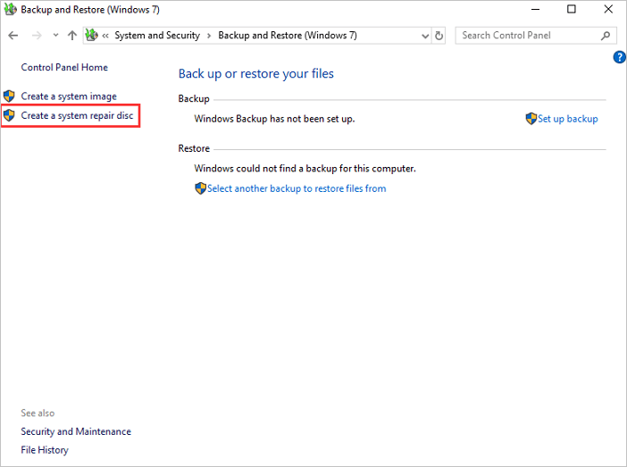 إصلاح whea مع قرص الإصلاح