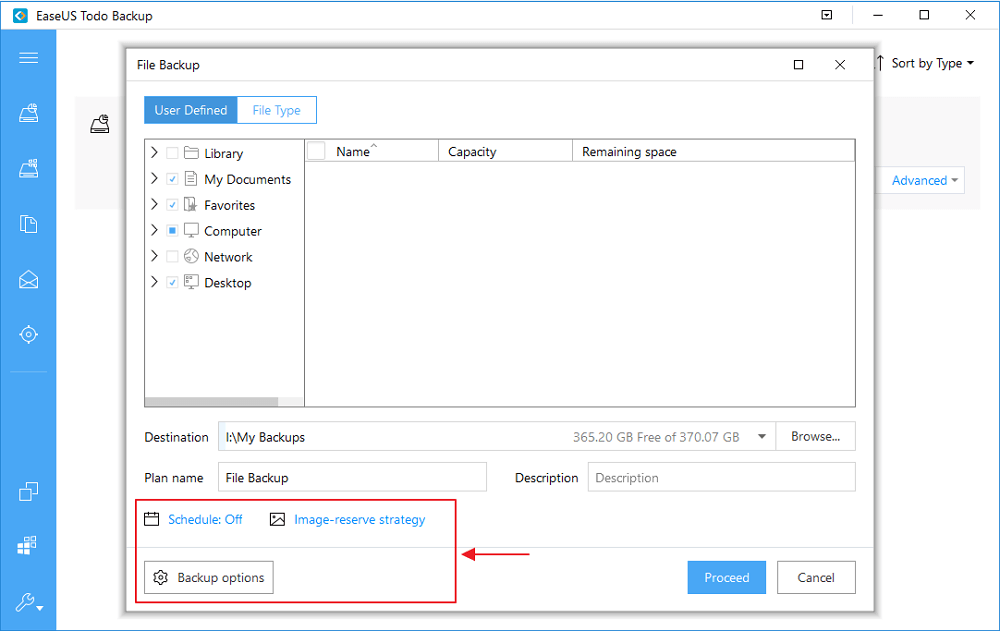 جدولة ملف النسخ الاحتياطي